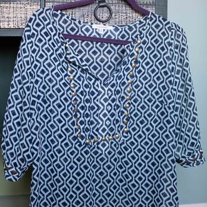 41Hawthorne moni Geo Print Blouse